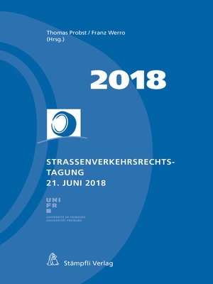 cover image of Strassenverkehrsrechtstagung 21. Juni 2018